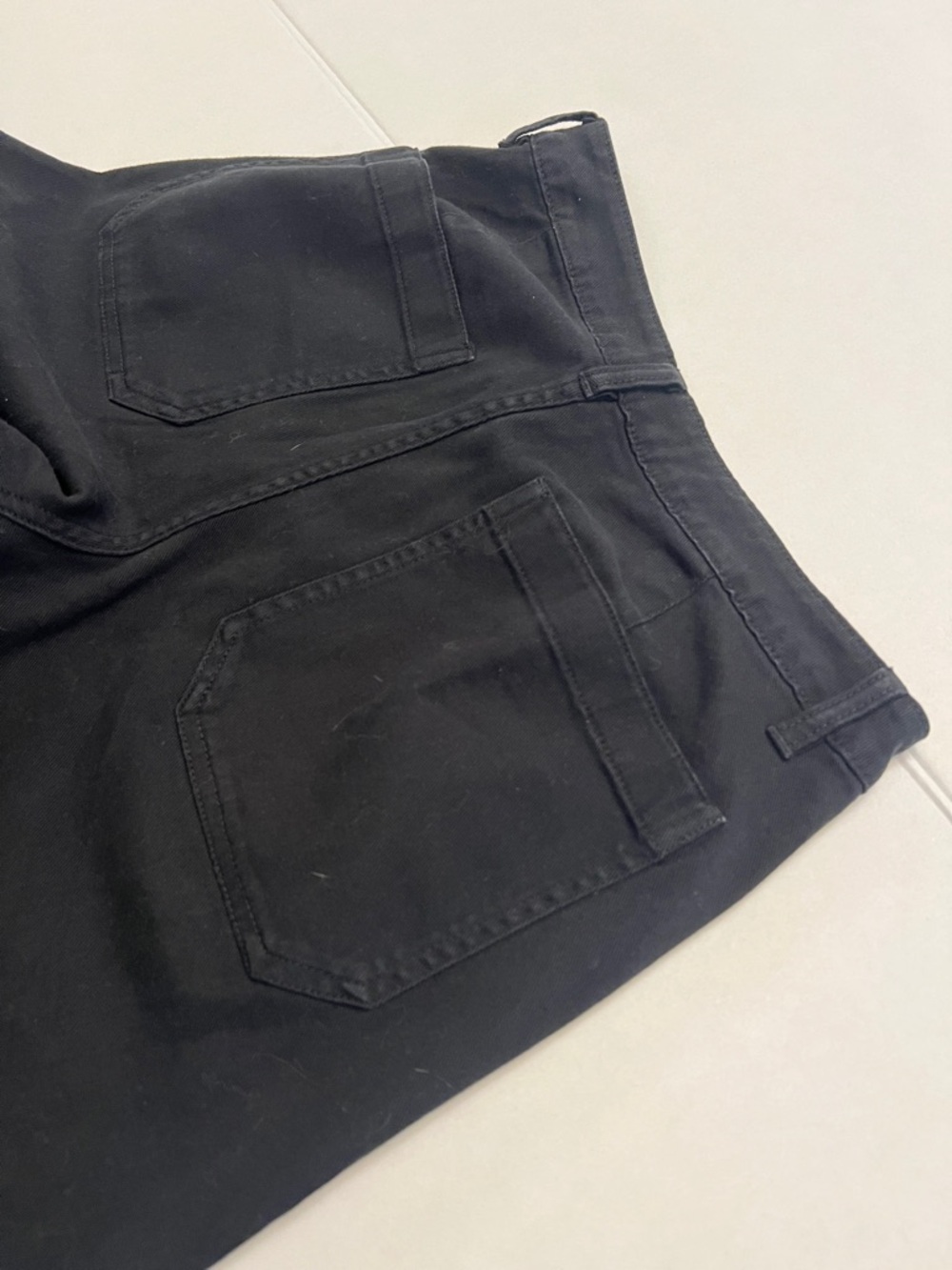 QUINCE ORGANIC COTTON TWILL BARREL PANTS BLACK SIZE 4 - Picture 7 of 16